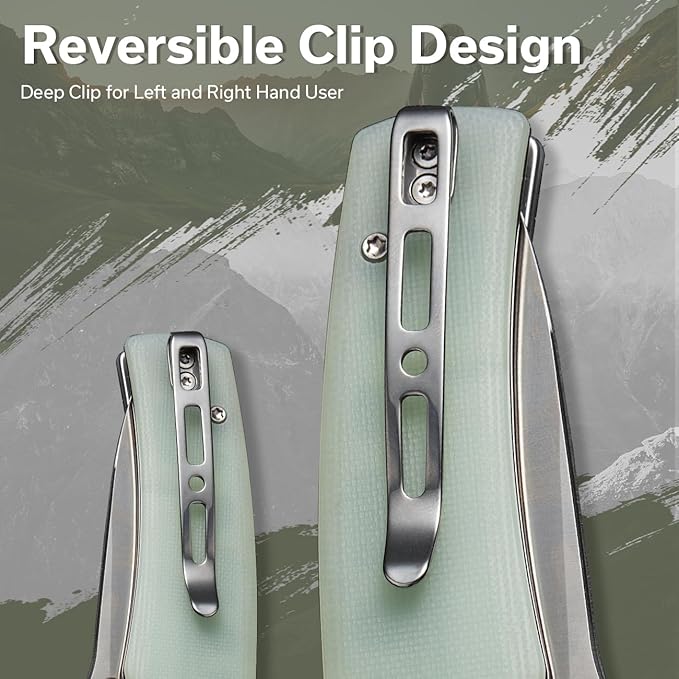 SENCUT Pocket Knife for Men, Vesperon Folding Knives for EDC, 3.35" Blade G10 Handle, Liner Lock knives for Outdoor Indoor S20065-2 (Natural)