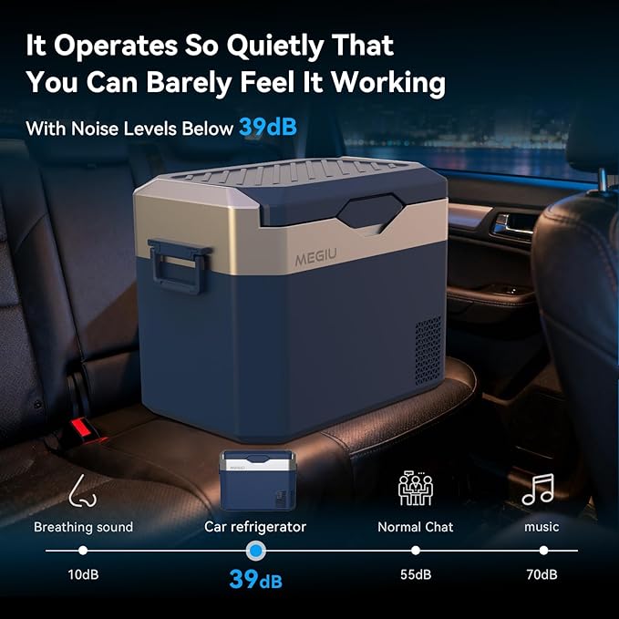 Car Fridge Portable 12V Refrigerator 32 Quart 12 Volt Freezer Compressor Cooler 12V/24V DC 110～240 V AC for Truck Van RV Camper SUV and Home Use