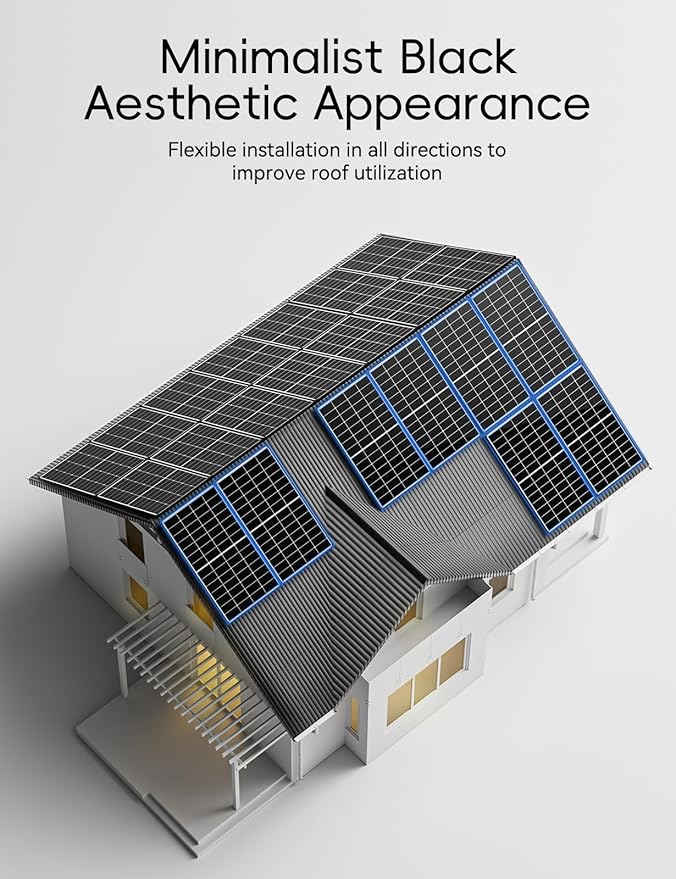 660 Watt Solar Panel,25.4% High Efficiency Perovskite Solar Cells,10BB Hidden Busbar Technology,12v/24v Solar Panels for Off-Grid Systems, RV, Boat, Cabin, Backup Power