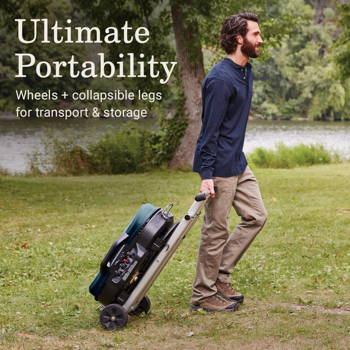 Coleman RoadTrip 285 Portable Stand-Up Propane Grill with 3 Adjustable Burners & Instastart