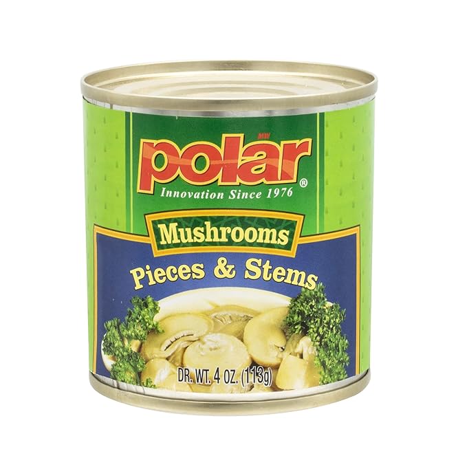 MW Polar Mushrooms, Pieces & Stems, 4 oz (Pack of 1), Great for Grilled, Sauteed, Soup, Chowder, Salad, Pizza, Pasta, Breakfast Omelets