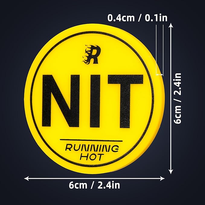 RUNNING HOT Nit Button Set for Texas Hold'em & Omaha Poker (Pack of 10) - Professional Chips for The Stand-Up Game - Enhance Your Play