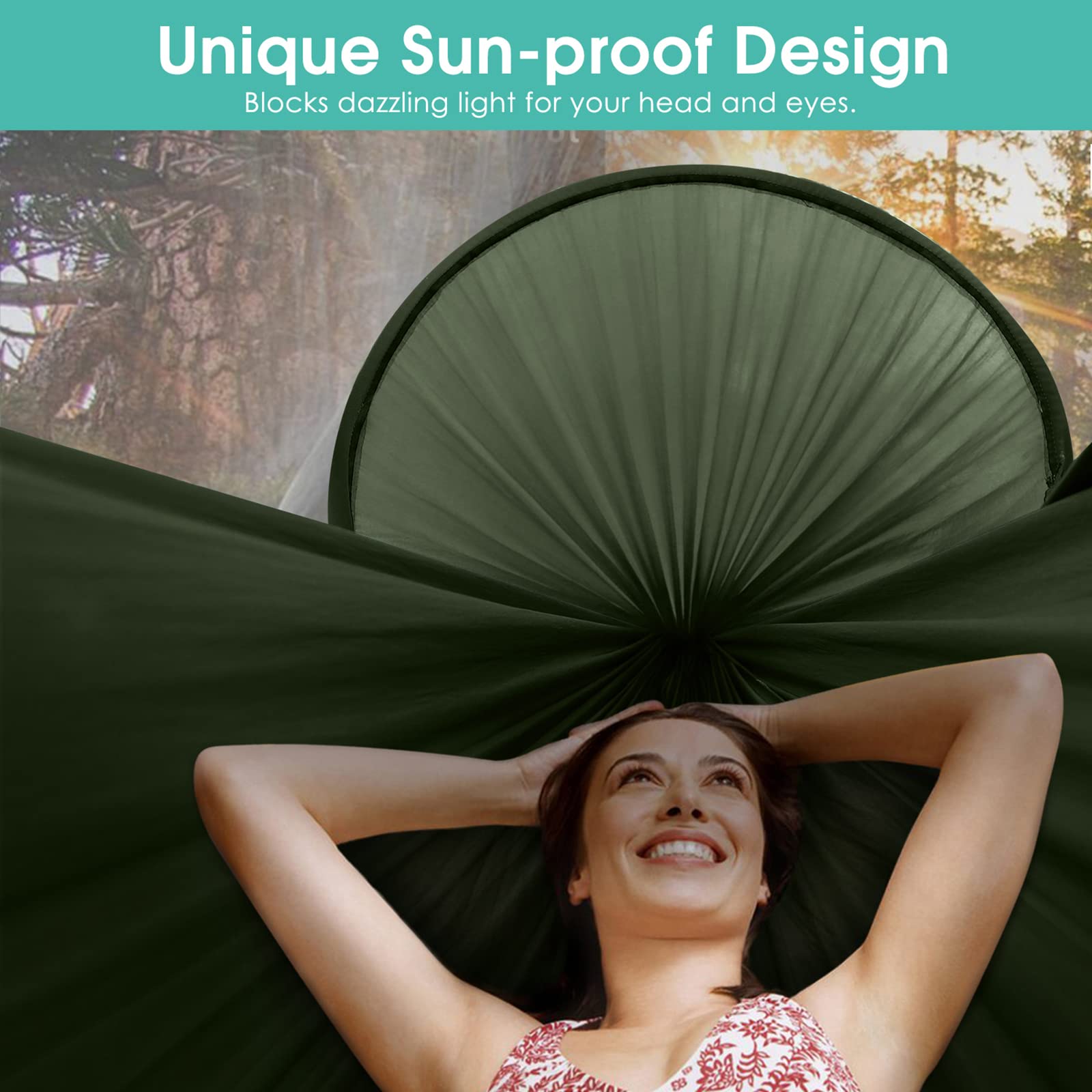 G4Free Large Camping Hammock for Outside with Mosquito Net 2 People Hammock