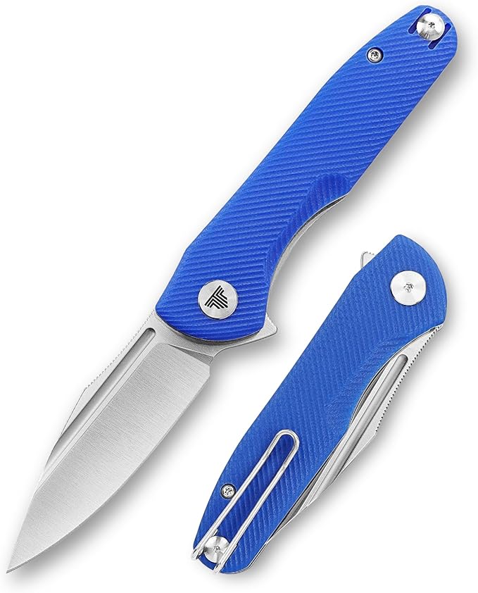 Flipper Knives，Pocke EDC Knife with Clip，Folding Knife for Menï¼?.26" 14C28N Steel Blade（Satin），G10 Scales for Outdoor Camping Tool - Antliae-03LG