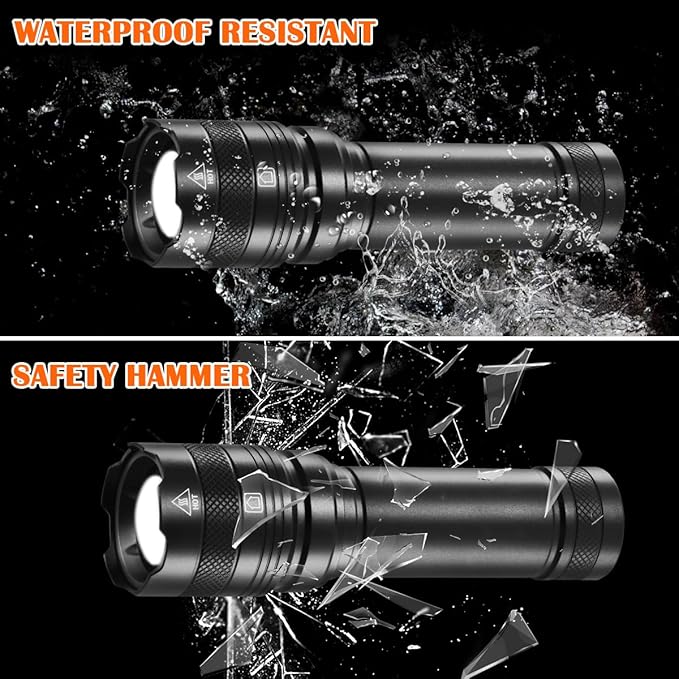 3Pack Rechargeable Flashlights, Tactical Flashlight High Lumens, Super Bright Flashlight, Mini Small Flashlights Powerful, LED Linterna Recargable, Pocket Handheld LED Flash Light for Home Emergency