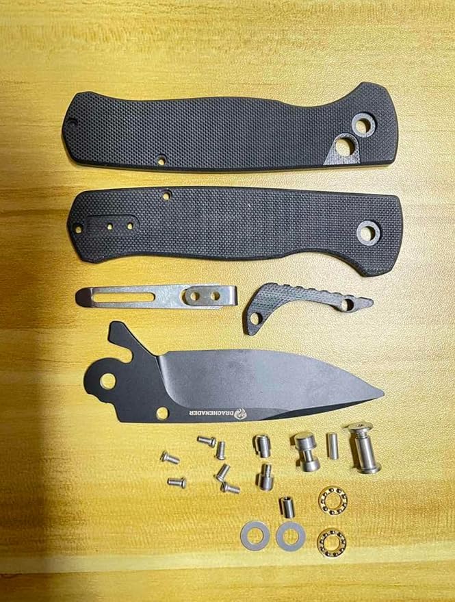 14C28N Pocket Knife for Men with Button Lock Safety Switch Y-M Tactical Folding knife with Clip, G10 Handle and Versatile Nylon Sheath for EDC, Camping, Hiking