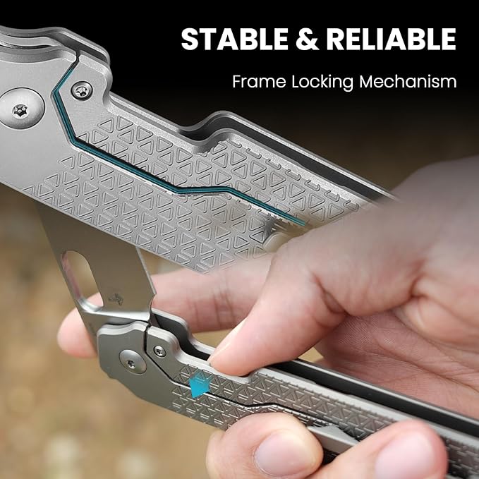 Kizer Varatas Pocket Knife, 3.27 Inches S35VN Blade Folding EDC Knife with Titanium Handle, Thumb Hole Opener Folding Hunting Knives Ki3637A1