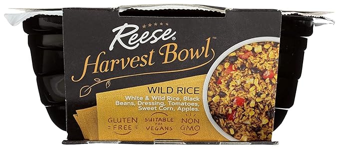 Reese Wild Rice Harvest Bowl | Black Beans, Tomatoes, Corn | High in Fiber & Protein (Pack of 8)