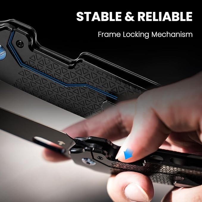 Kizer Varatas Pocket Knife, 3.27" S35VN Steel Blade, Black Titanium Handle, Folding Knife, Small Folding Pocket Knife, Ki3637A2