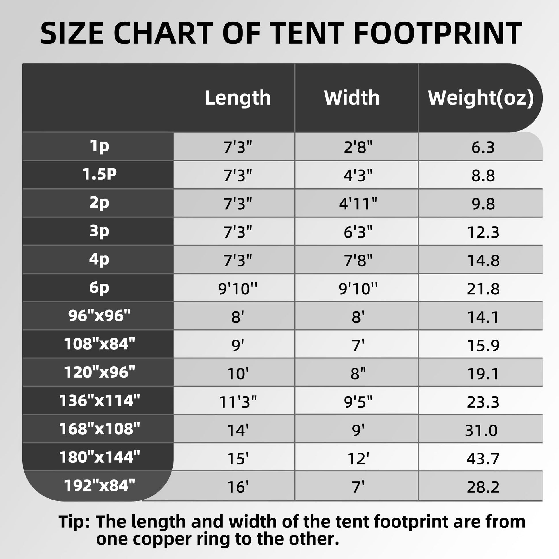 Clostnature 87x59in Heavy Duty Tent Footprint Floor Saver, Camping Tarp
