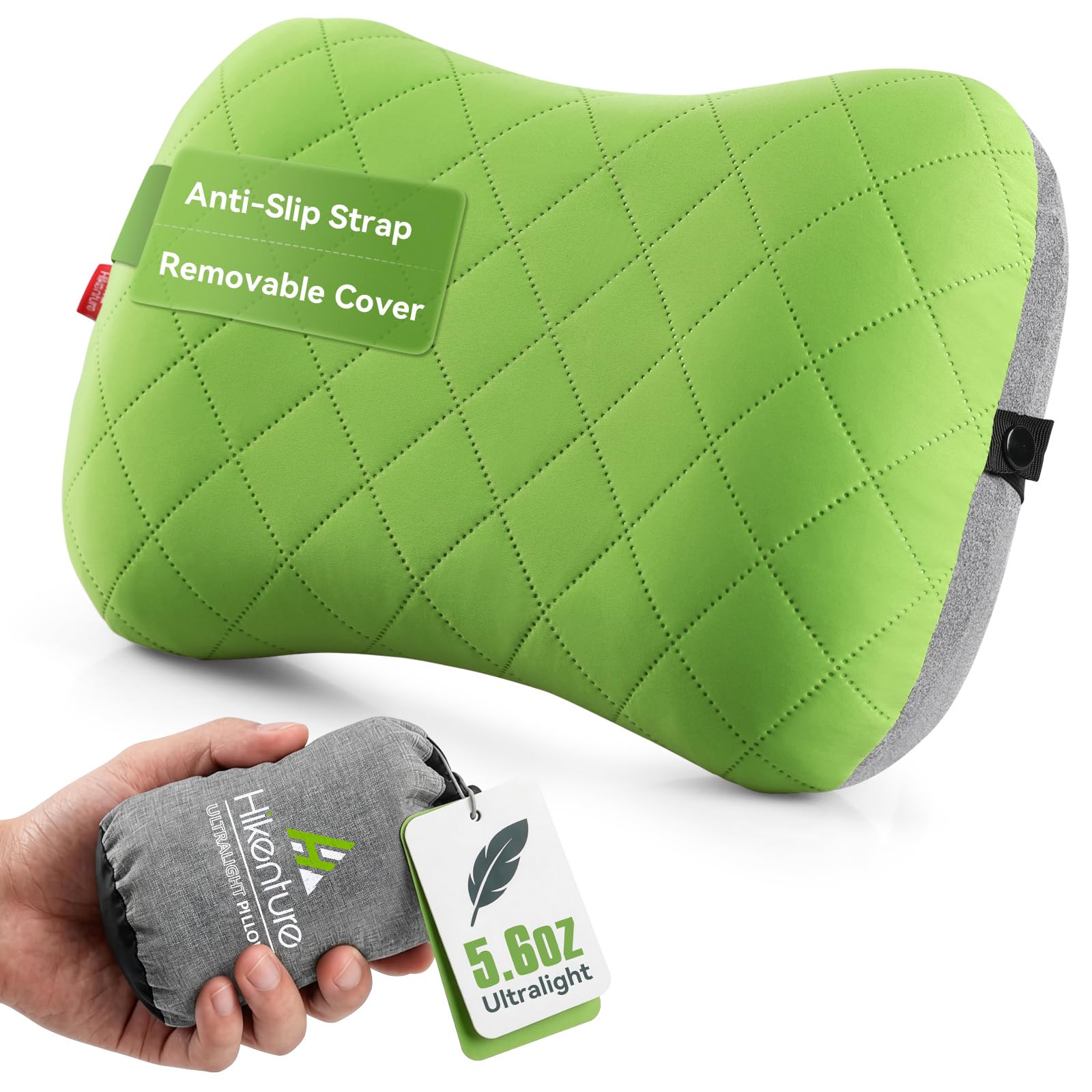 Hikenture Camping Pillow with Removable Cover, Ultralight Inflatable Pillow