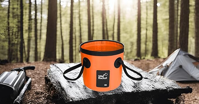 BANCHELLE Collapsible Bucket Water Container Portable Folding Camp Wash Basin for Outdoor Traveling Hiking Fishing Car Washing Gardening Camping 2 PCS