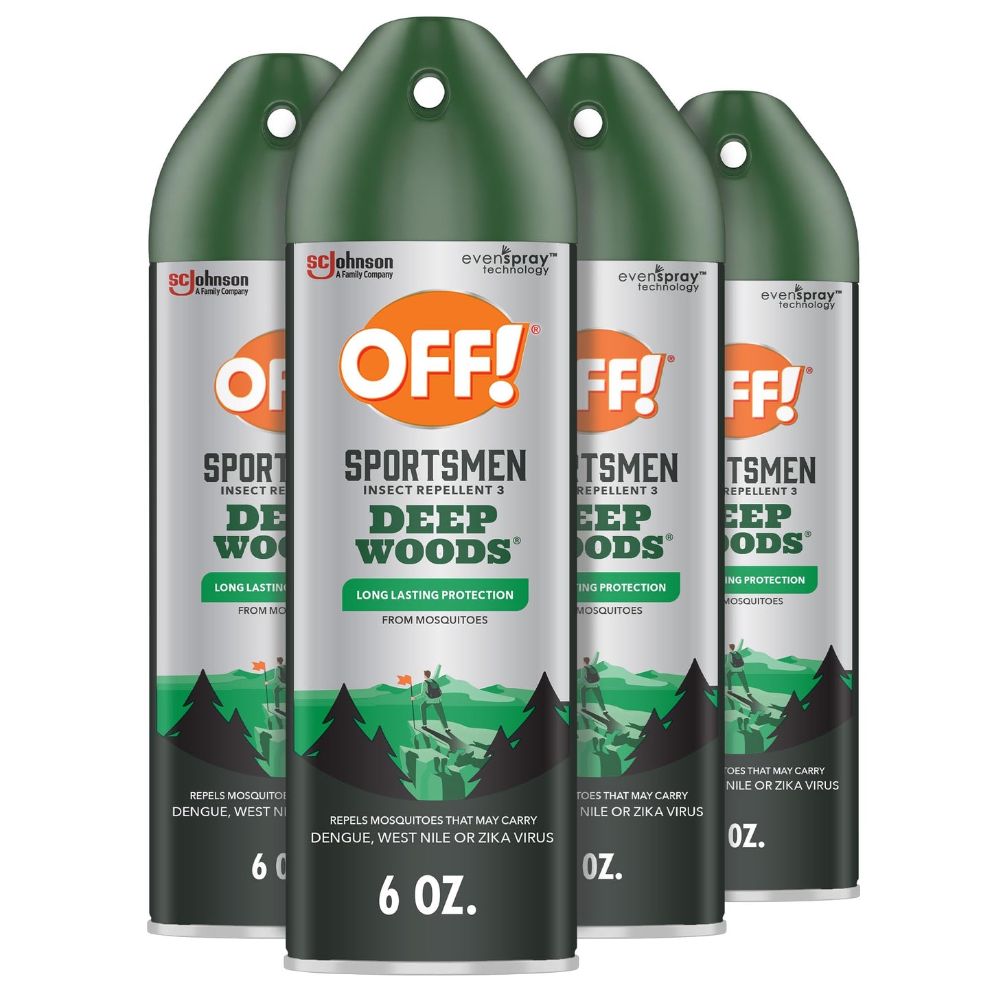 OFF! Deep Woods Sportsmen Insect Repellent Aerosol, Bug Spray Containing 30% DEET, Protects Against
