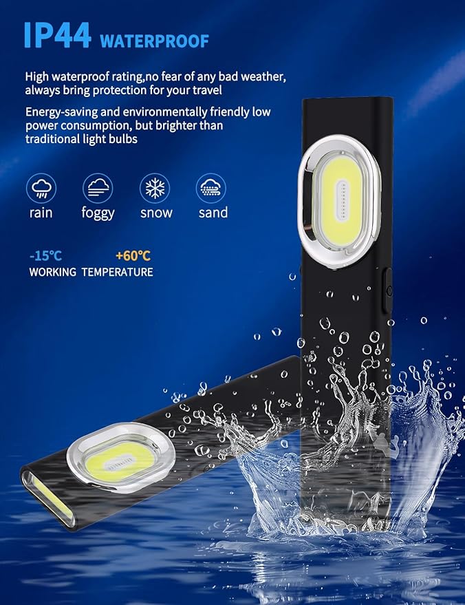 ZoLLa Mini EDC Flashlight,600 Lumen,450mAh for 8-Hour Battery Life,USB-C Rechargeable,IPX4 Water Resistant,Magnetic Base,Hat & Clothes Clip,for Everyday Carry & Travel