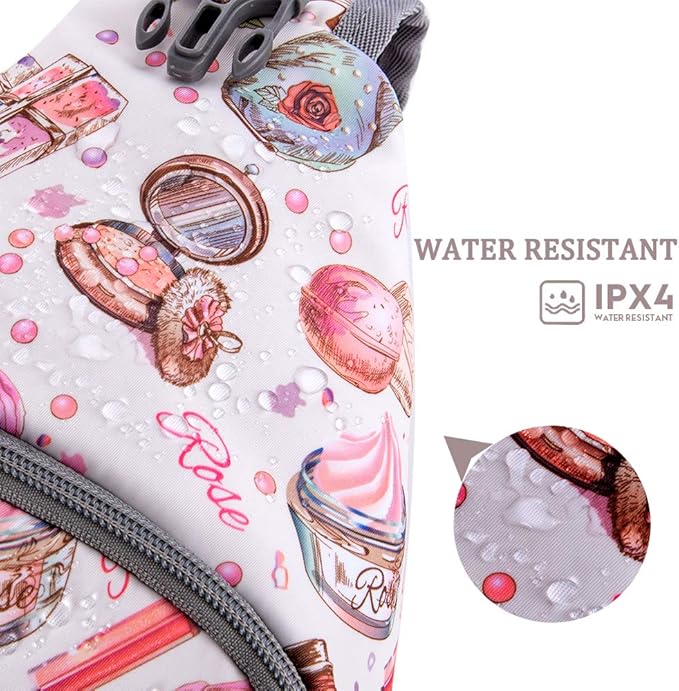 ZOMAKE Sling Bag,Small Crossbody Sling Backpack,Water Resistant Shoulder Daypack for Travel,Anti Thief Chest Bag for Hiking(Cosmetic White)