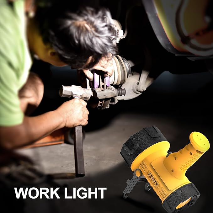 XINXI Rechargeable Spotlight with 1000000 lumens COB Floodlight, 6 Light Modes and USB Charger for Hiking, Boating, Hunting, IP67 Waterproof Handheld Flashlight with red Filter(Yellow)