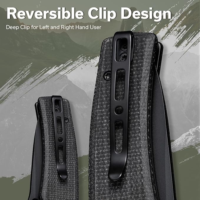 SENCUT Pocket Knife for Men, Vesperon Folding Knives for EDC, 3.35" Blade Micarta Handle, Liner Lock knives for Outdoor Indoor S20065-3 (Double Black)