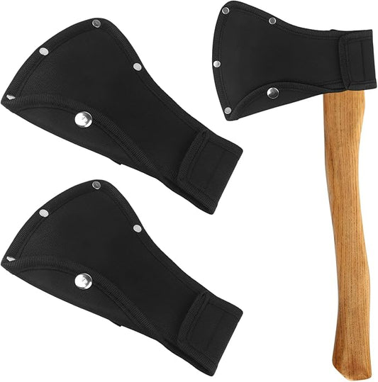 2 PCS Durable Hatchet Sheath, Heavy-Duty Oxford Cloth Hatchet Cover Axe Blade Cover with Belt Loop, Wear-Resistant Protective Cover for Camping Axe Safety and Storage
