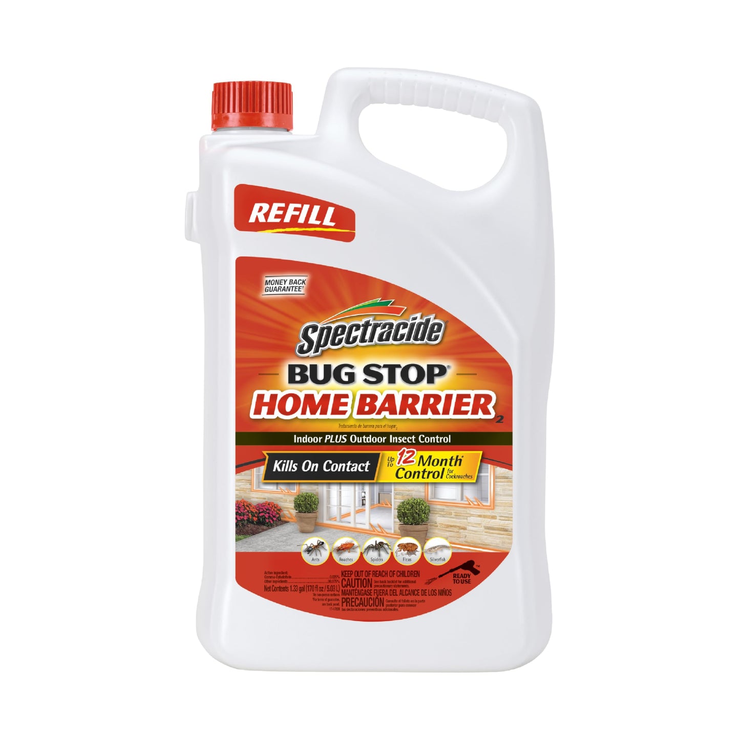 Spectracide Bug Stop Home Barrier 1.33 Gal, AccuShot Sprayer Refill
