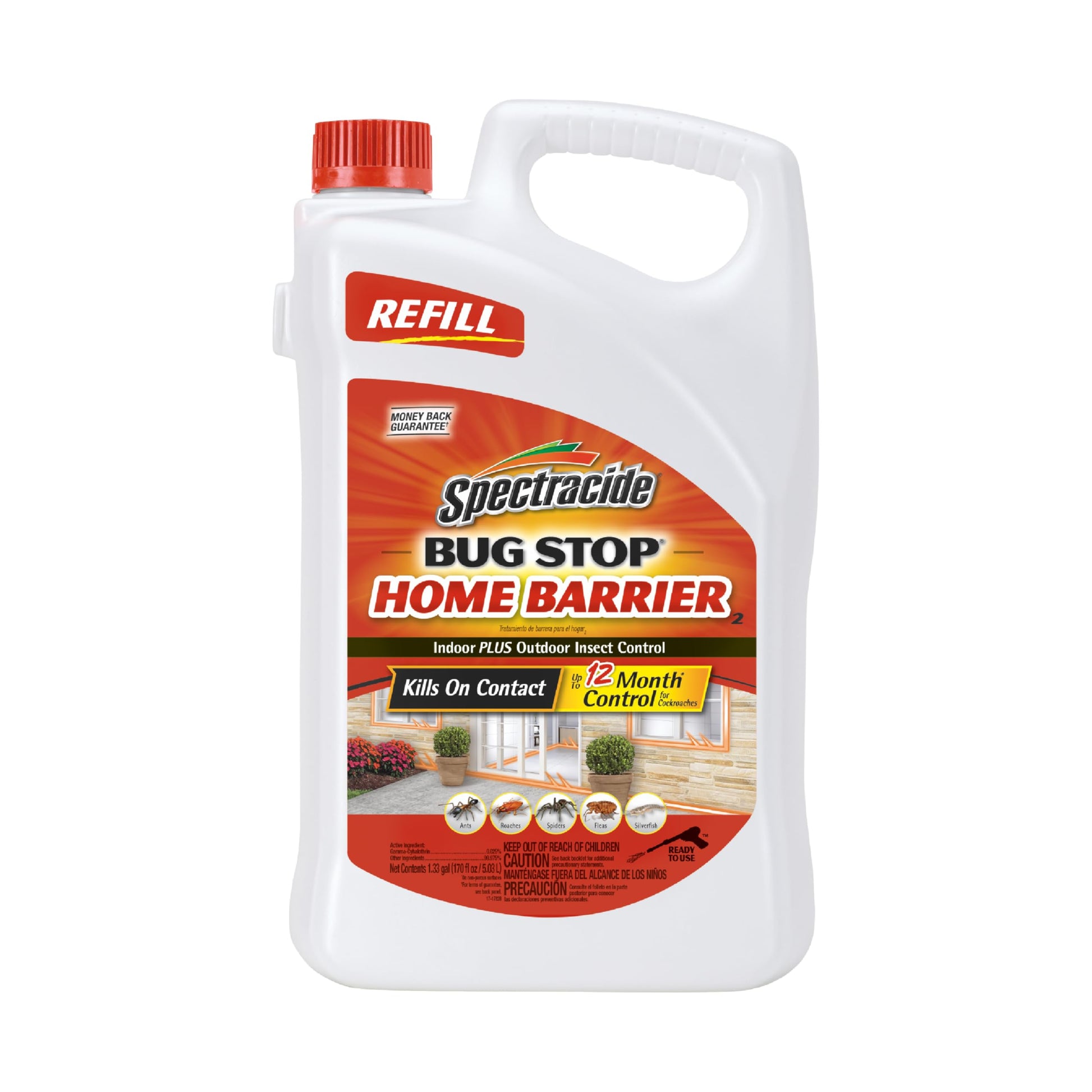 Spectracide Bug Stop Home Barrier 1.33 Gal, AccuShot Sprayer Refill