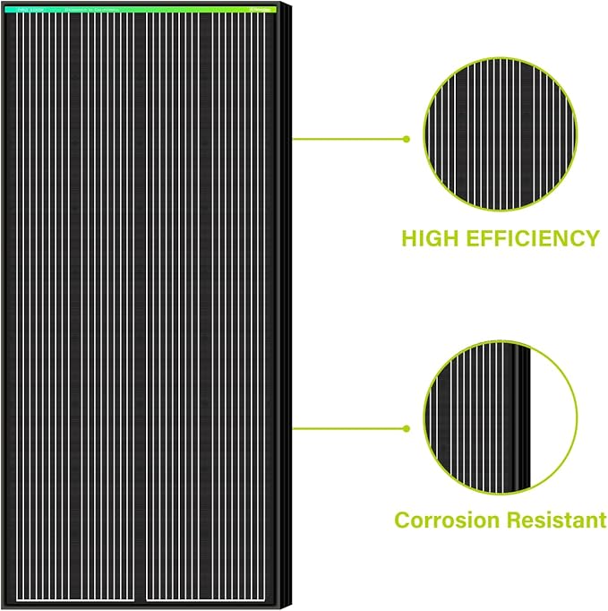 Newpowa PRO 200 Watt 12 Volt Monocrystalline 200W 12V Solar Panel, 9 busbar PV Module, High Efficiency Mono Module RV Marine Boat Off Grid