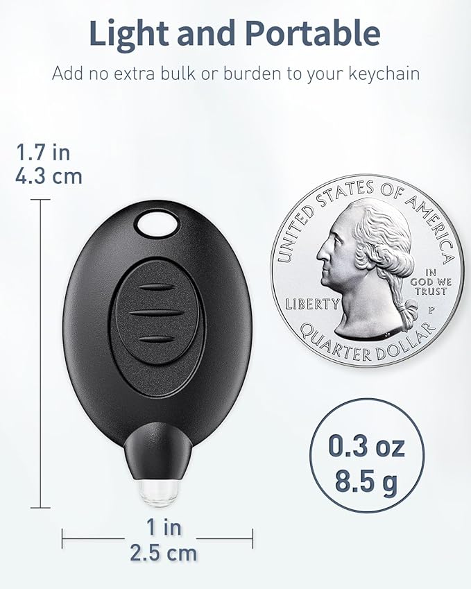 Uniclife 10 Pack LED Keychain Flashlight Mini LED Keychain Light 12 Lumen Portable Ultra Bright Battery Powered Key Ring Torch for Outdoor Camping Hiking and Emergency Lighting, 5 Colors of Shells