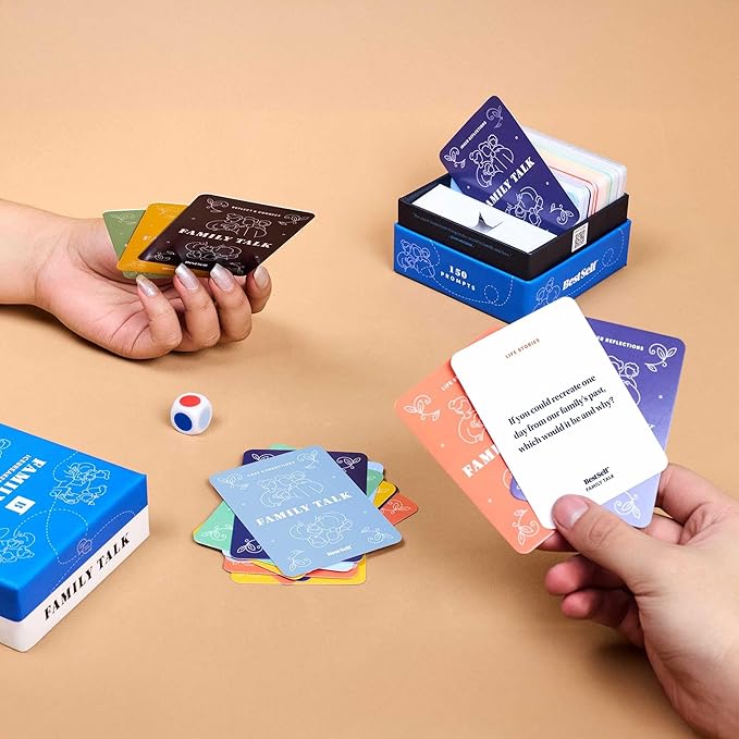 BestSelf Family Talk Icebreaker Deck ??150 Conversation Starters for Family Connections, Fun Bonding, Game Nights