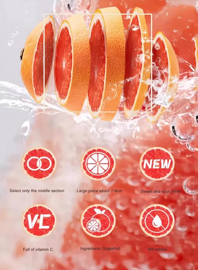 AFKCCPD Dried Grapefruit Slices, 7oz/200g Dehydrated fruit for cocktails Garnishes for Drinks, Natural No sugar added Dried Citrus Slices -Candle/Soap/Vase Fillers/Christmas Garland Indoor