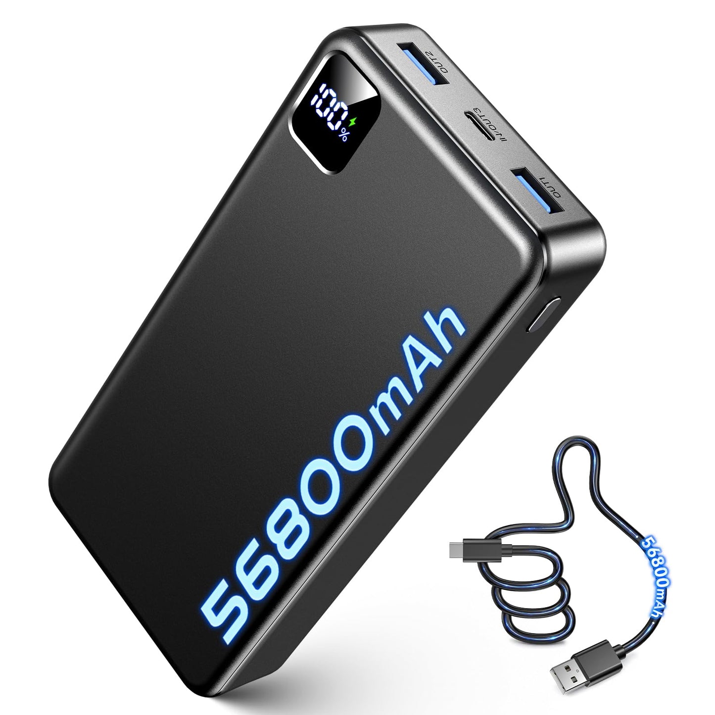 Portable Charger 56800mAh, 22.5W Fast Charging Power Bank with LED Display