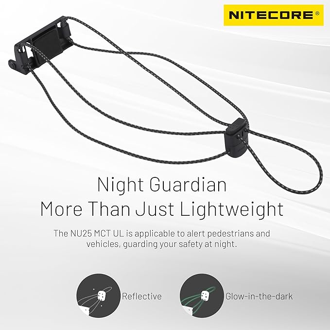 Nitecore NU25 MCT 400 Lumen Ultra Lightweight Multiple Color Temperatures Outdoor Headlamp USB-C Rechargeable Headlight Tag (Ultra Lightweight Headband)