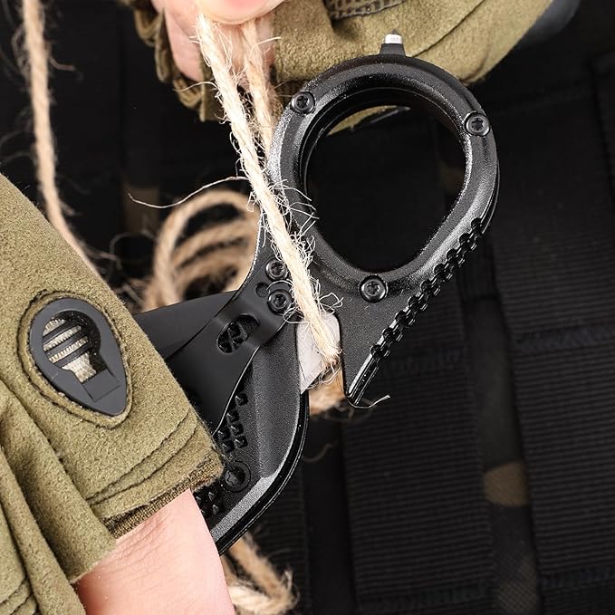 Folding Utility Pocket Knife N690 Steel 2.7 Inch Blade 7.7 Inch Open Length 5.6 oz EDC Outdoor Camping Hiking Fishing Tool with Cutter and Glass Breaker