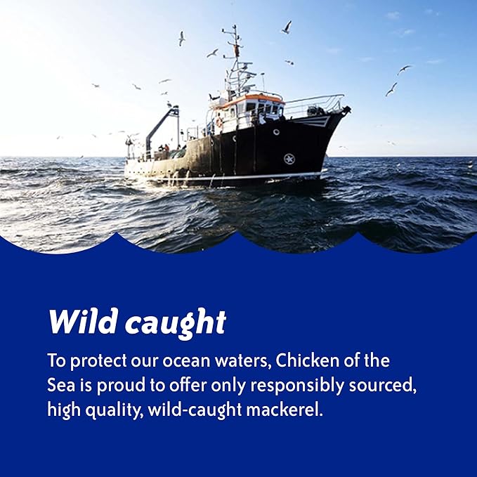Chicken of the Sea Jack Mackerel in Brine, 15 oz. Cans (Pack of 12), Nutrient Rich, Wild Caught Canned Mackerel