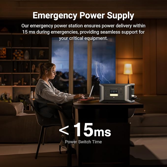 Dabbsson 2000W 1024Wh Power Station, Includes 1xDBS1000 Pro Portable Power Station and 1x420W Solar Panel,Supports 1200W Fast Solar Input for Outdoor Travel Camping and Home Backup