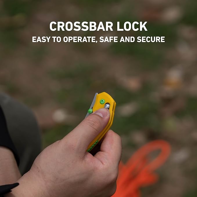 CJRB Nanner Folding Knife, 3.23" AR-RPM9 Steel Blade G10 Handle Pocket Knife for Men Women, Crossbar Lock EDC Knife for Camping Hiking, Designed by Dustin Rhodes(J1955 Yellow)