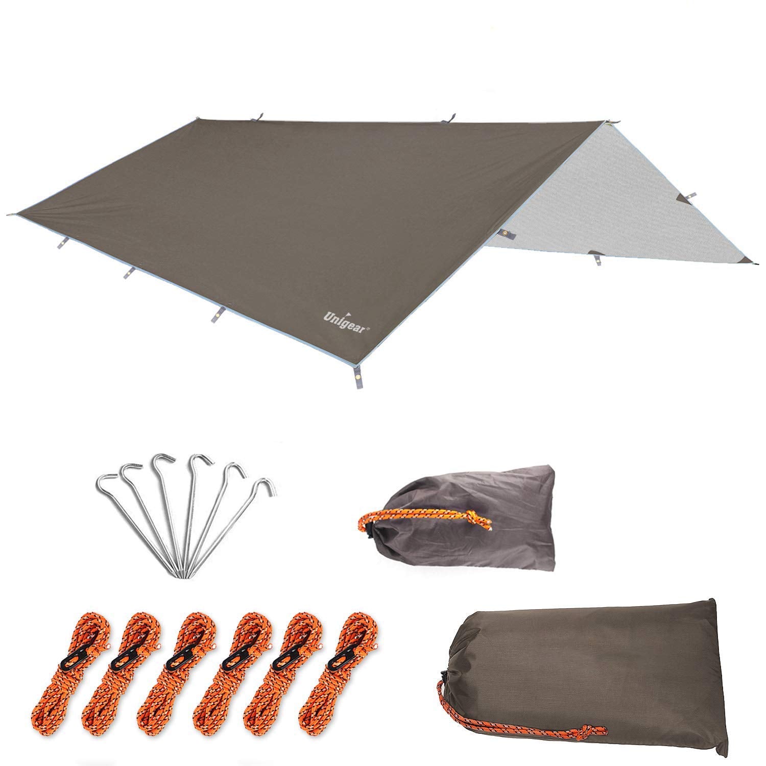 Unigear Hammock Rain Fly Waterproof Camping Tent Tarp for Backpacking