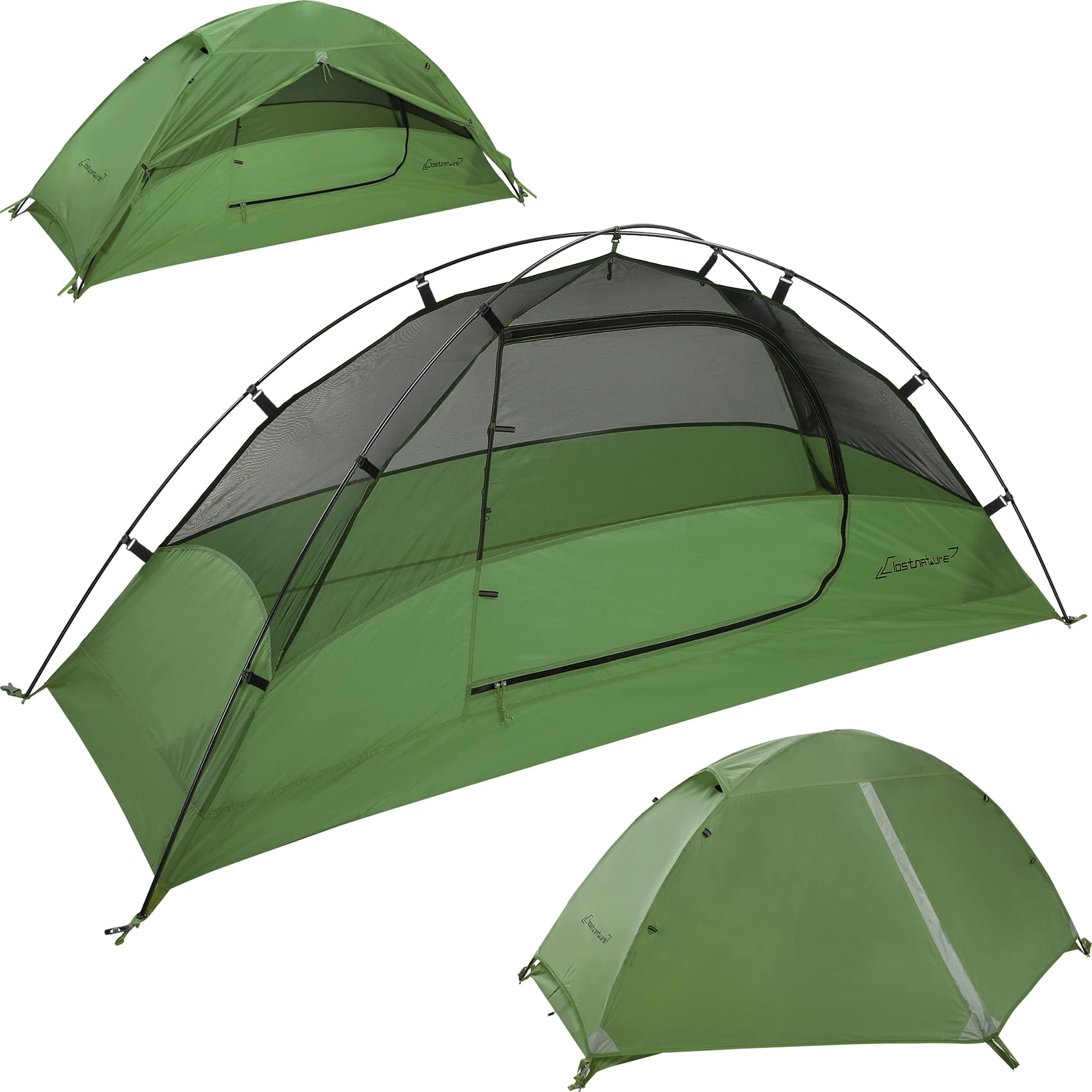 Clostnature 1 Person Lightweight Backpacking Tent, Easy Setup Tent