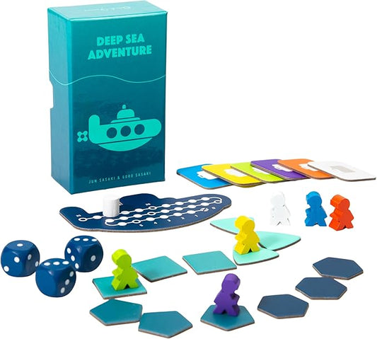 Oink Games Deep Sea Adventure Boost ??Push-Your-Luck Family Board Game | 2?? Players | Ages 8+ | Portable Travel Game