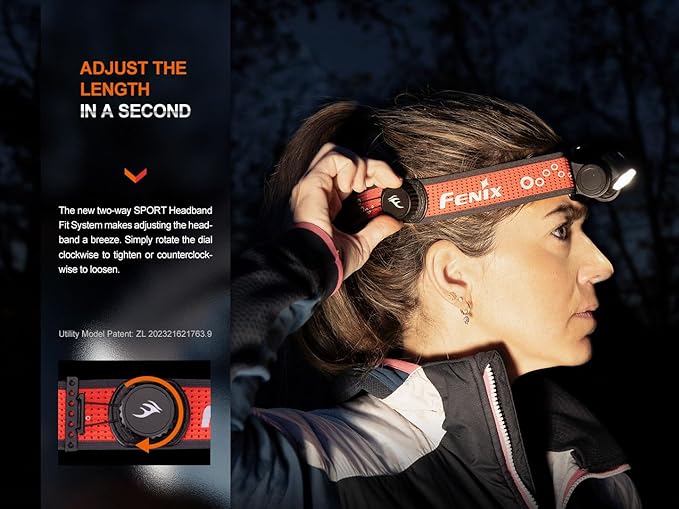 Fenix HM65R-T V2.0 Running Headlamp, 1600 Lumen White Light and Warm White Dual Beams, USB-C Rechargeable, Lightweight Long Runtime for Trail Running, with Organizer (Nebula)