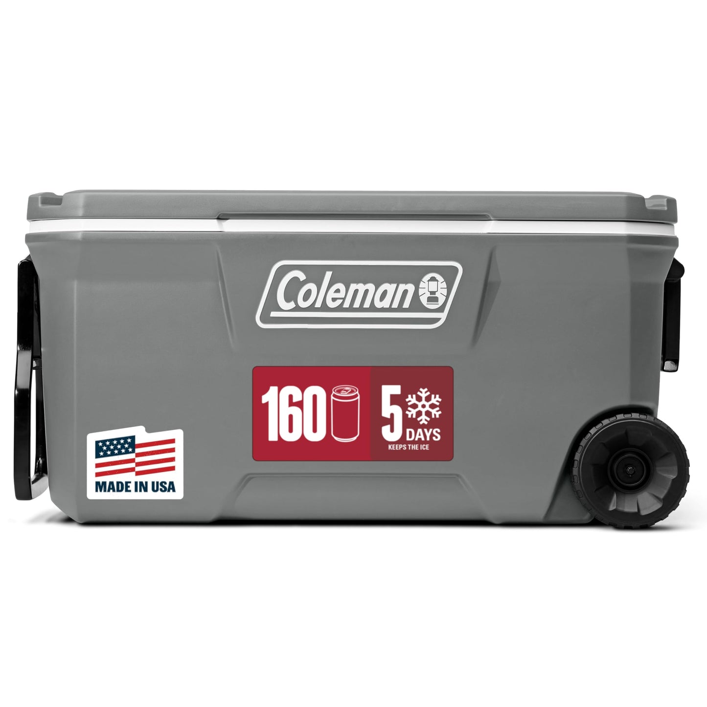 Coleman Classic Series Insulated Portable Rolling Cooler with Wheels, Leak-Resistant Outdoor Hard