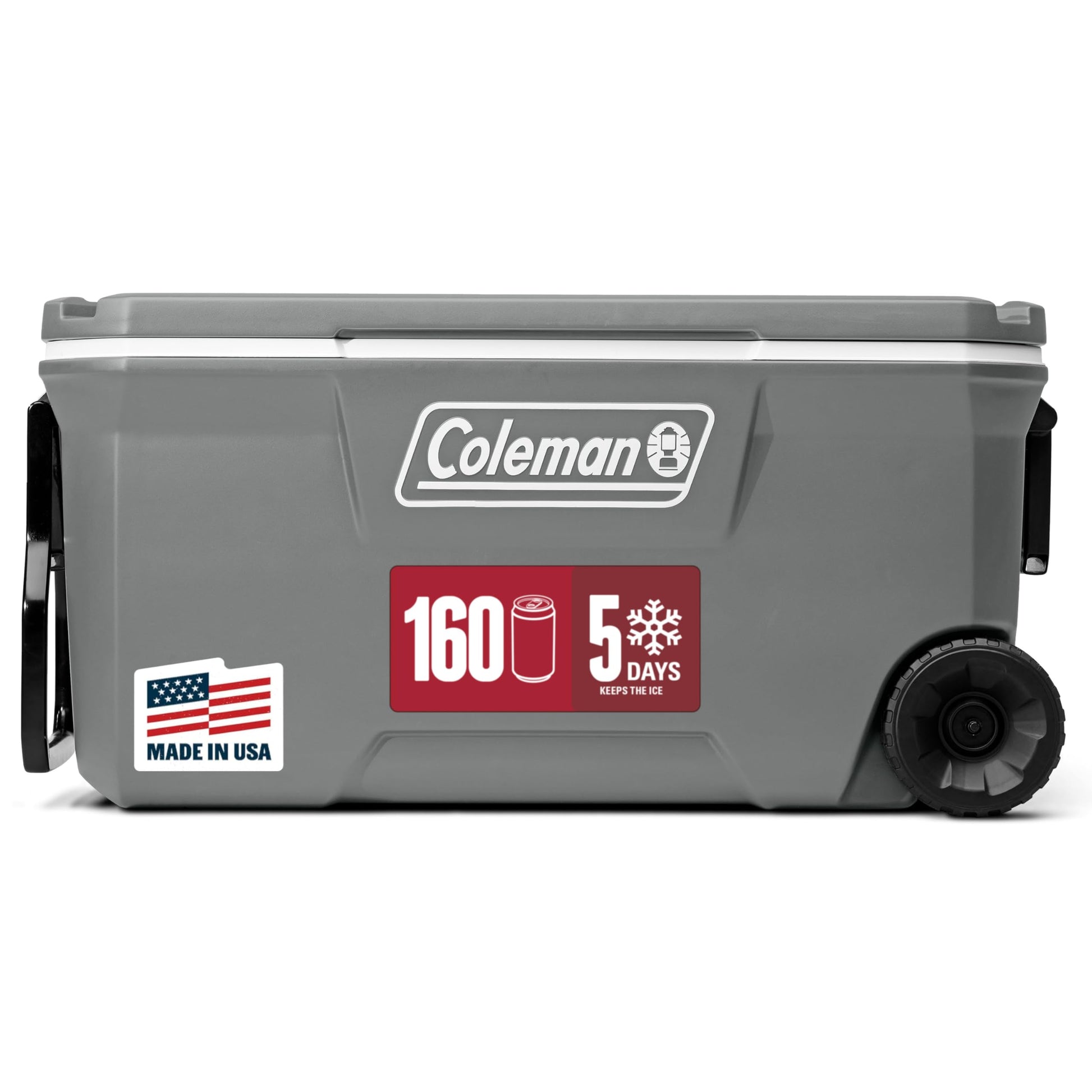 Coleman Classic Series Insulated Portable Rolling Cooler with Wheels, Leak-Resistant Outdoor Hard