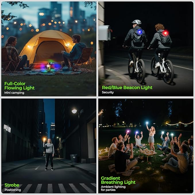 Wurkkos HD03 Rechargeable Flashlights EDC Clip-on Light, Bright 680 Lumens Pocket Flashlight, Combines Spotlight/Floodlight/RGB Light, Magnetic, IPX6 Waterproof for Cycling, Repairing (Olive Green)