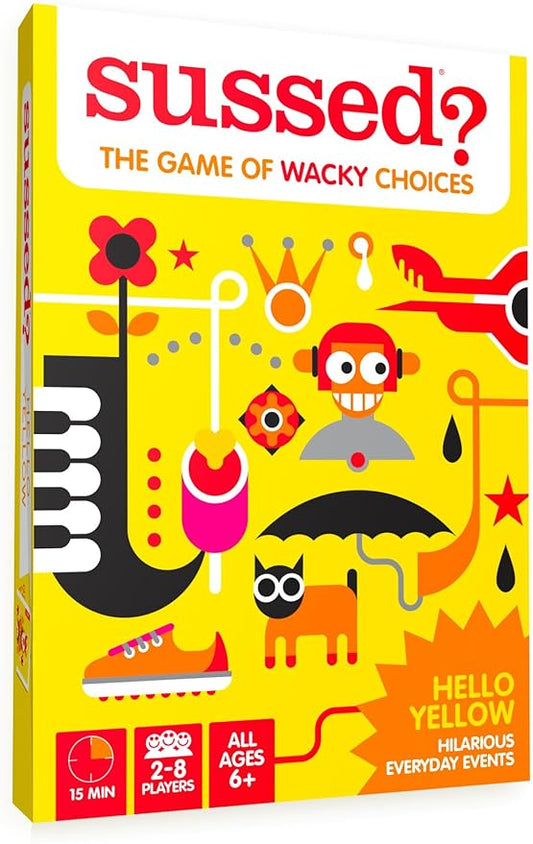 SUSSED The Wacky ?˜What Would You Do???Card Game - Social Fun for Kids - Easy Travel Game, Family Activity - Ages 6+ - Yellow Pack
