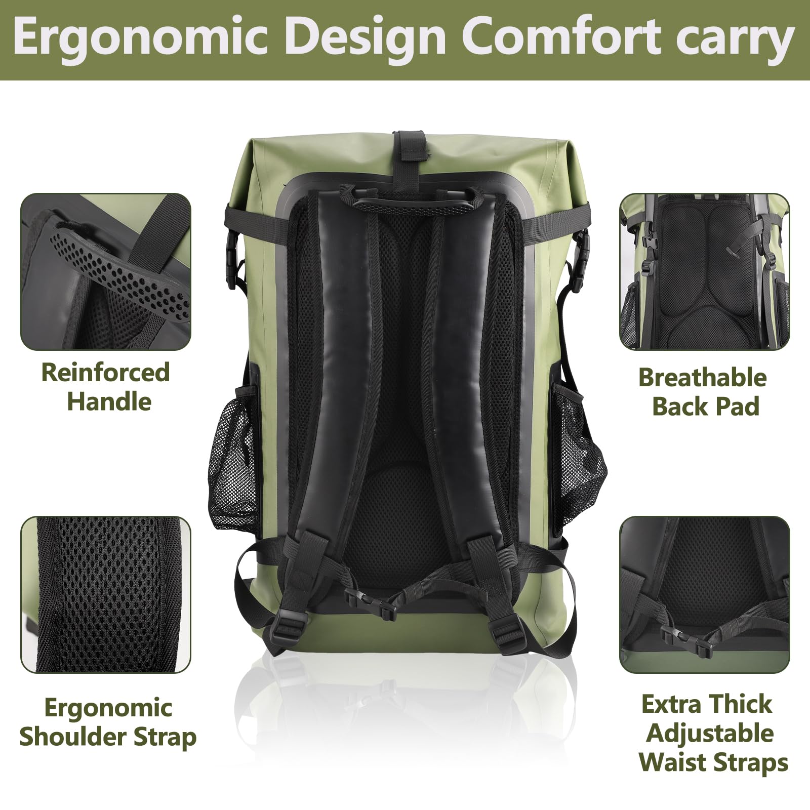 Waterproof Backpack, 40L Large Capacity Dry Bag, Hiking Travel Backpack