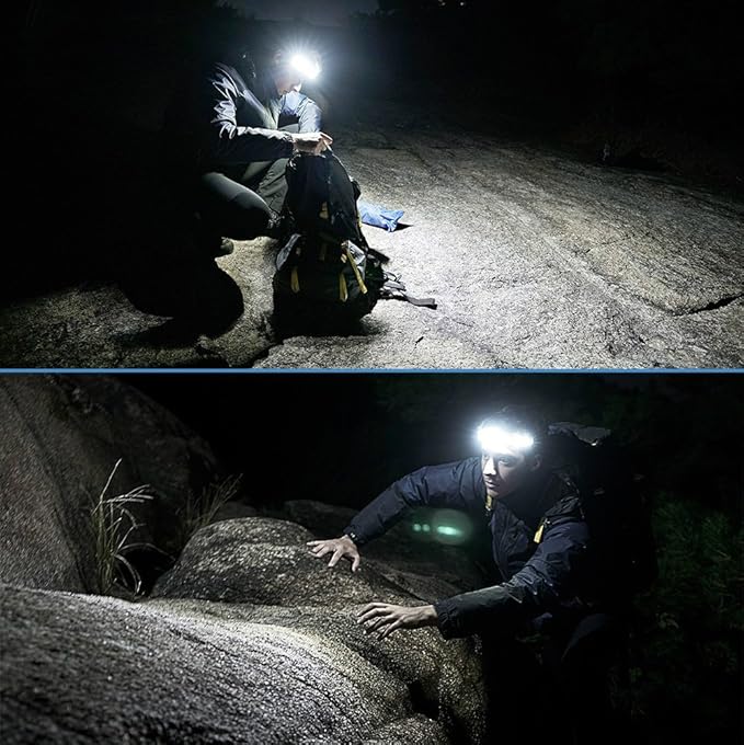 Orbit 2025 Edition Headlamp ??210° Wide Beam + 60° Focus Light, 1020 Lumens, USB-C Rechargeable, IP56 Waterproof, Lightweight LED Headlamp for Camping, Work, Running, Outdoors (Navy)