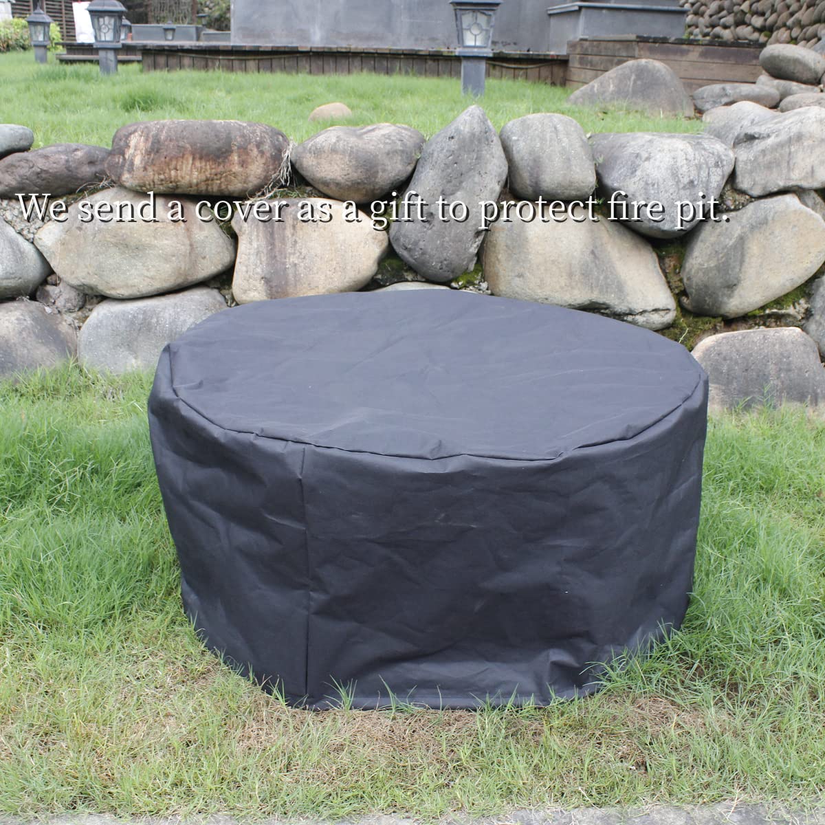 OutVue 36 Inch Fire Pit with 2 Grills,Wood Burning Fire Pits for Outside
