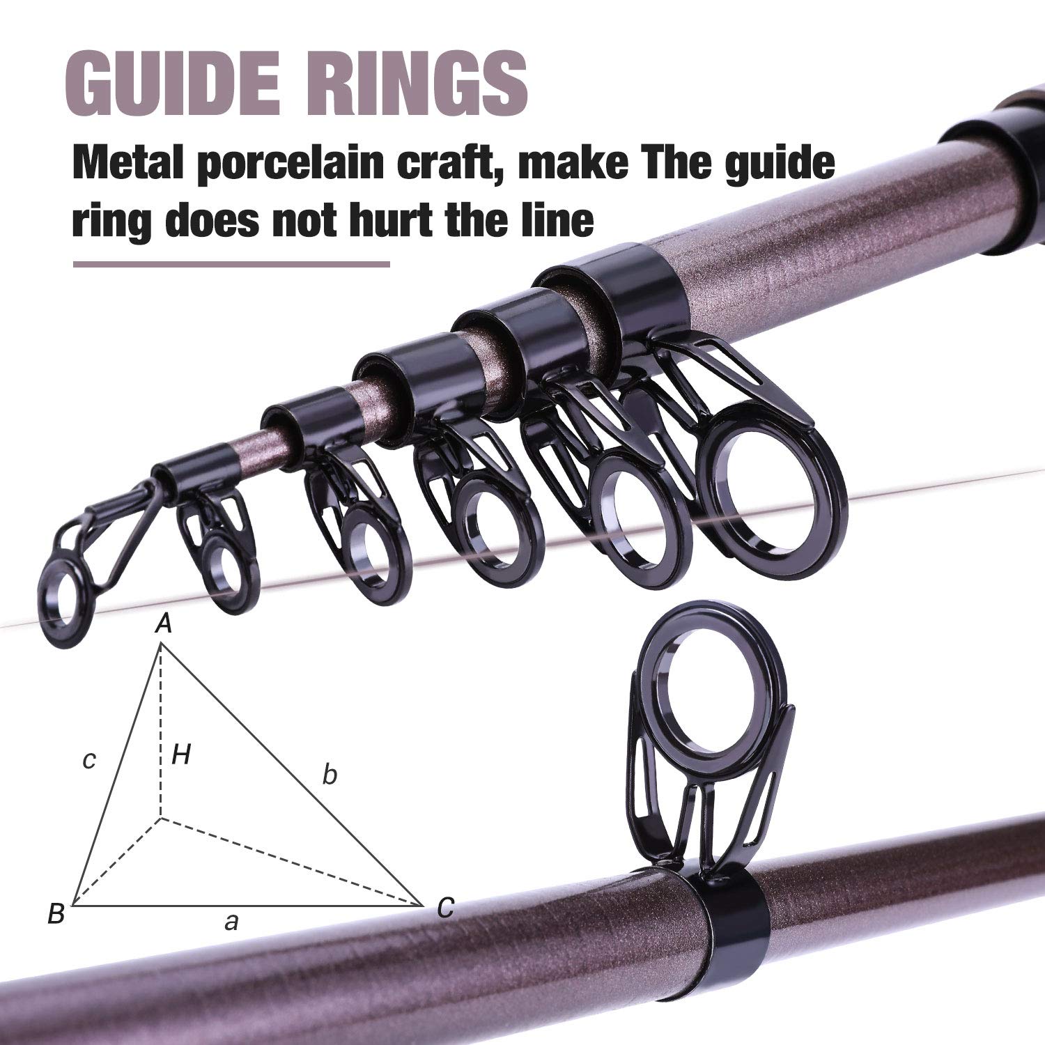 Sougayilang Fishing Rod Telescopic Fishing Rod Portable- 24 Ton Carbon Fiber,CNC Machined Reel
