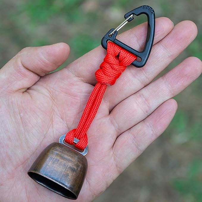Loud Bear Bells for Hiking | Protection Bell | Wildlife Alert Cowbell with Lanyard and Carabiner,for Hiking Camping Backpacking Outdoor Women Men