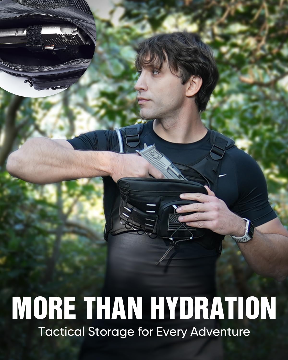 Zelvot Running Vest with 2L Water Bladder, Hydration Backpack, U.S. Design Patent, Lightweight