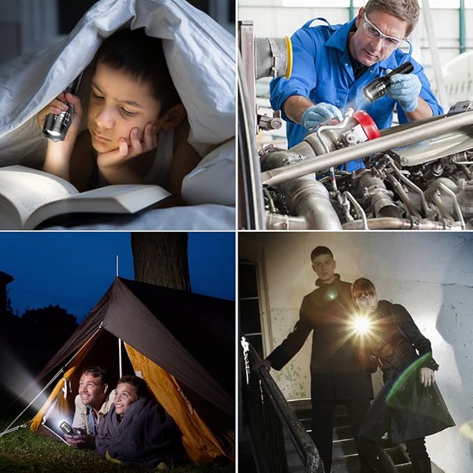 4 Pack Military Grade Tactical LED 2000 Lumen 5 Modes Zoomable Flashlight Torch for Camping, Emergency, Hurricane, Hiking