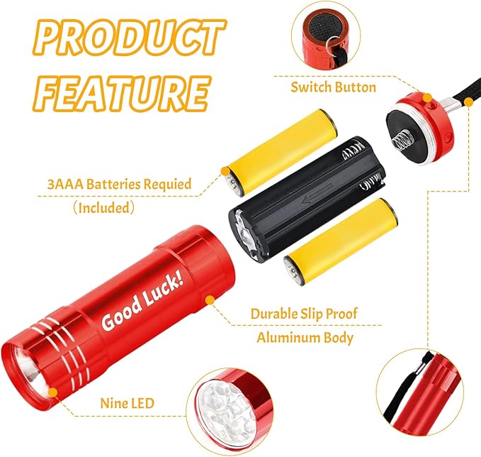 Personalized LED Flashlights with Text/Logo，Custom Aluminum Mini Flashlight Handheld Engraved for Groomsmen Party Gift Night Reading Camping